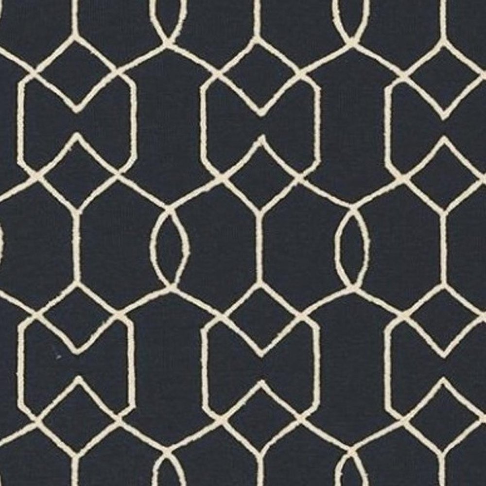 7' X 7' Navy Blue Hand Hooked Area Rug — view 12