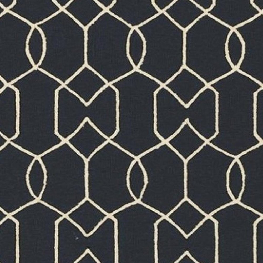 7' X 7' Navy Blue Hand Hooked Area Rug HomeRoots