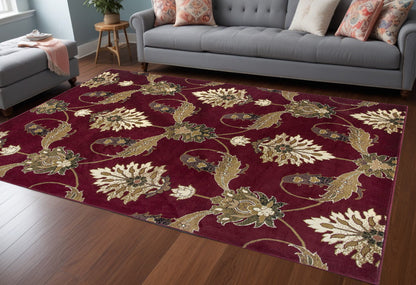 9' X 13' Red Area Rug