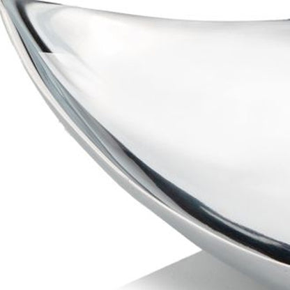 14" Silver Aluminum Triangular Bowl