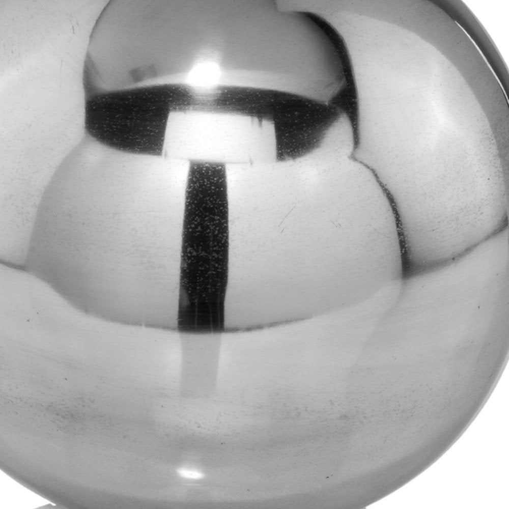 3" Silver Metal Decorative Orb HomeRoots