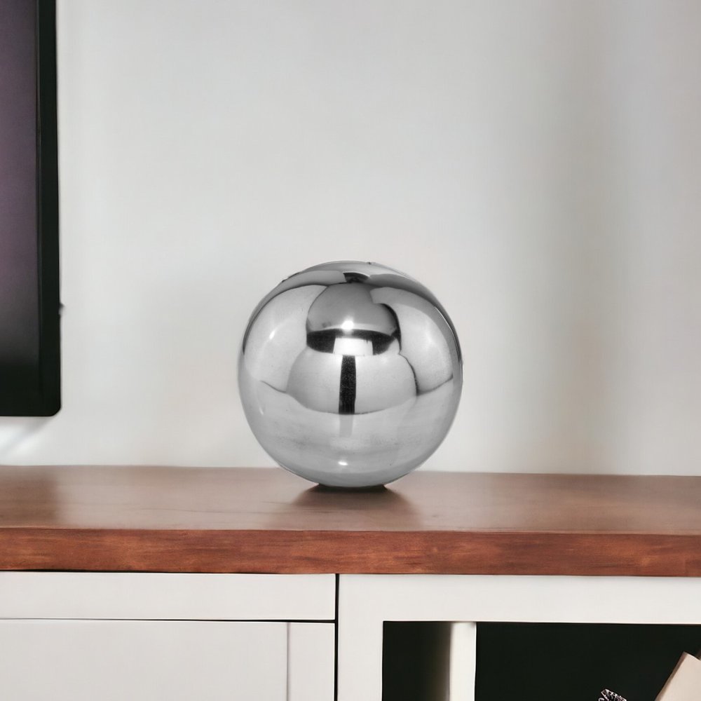 5" X 5" X 5" Buffed Polished Sphere HomeRoots
