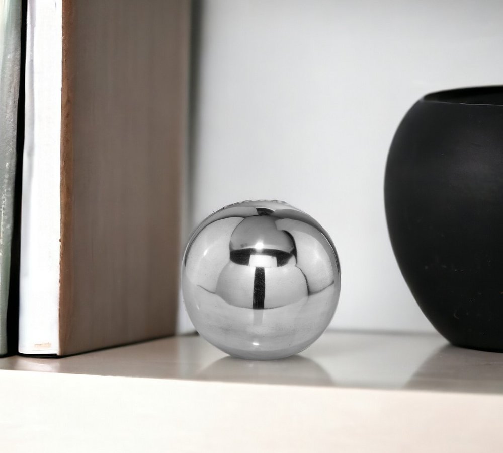 5" X 5" X 5" Buffed Polished Sphere HomeRoots