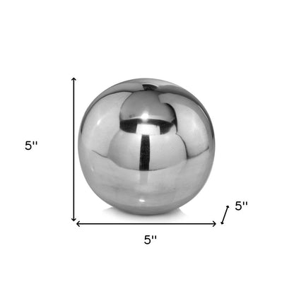 5" X 5" X 5" Buffed Polished Sphere HomeRoots