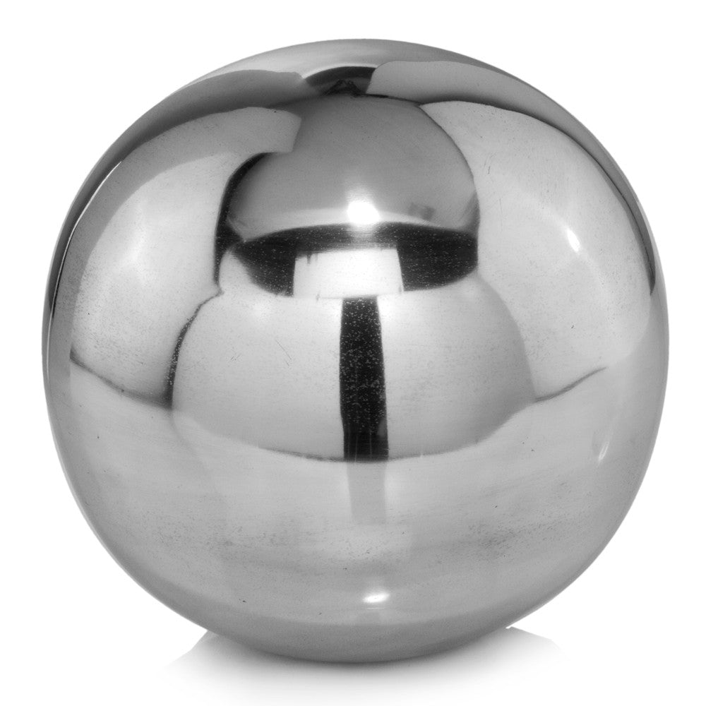 3" Silver Metal Decorative Orb