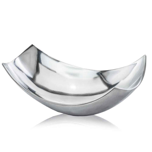 13" Gold Aluminum Abstract Centerpiece Bowl HomeRoots