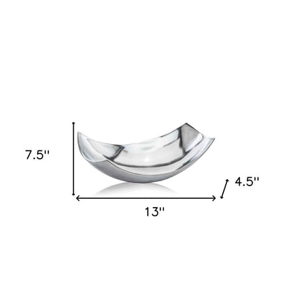 5" Silver Buffed Aluminum Decorative Bowl HomeRoots
