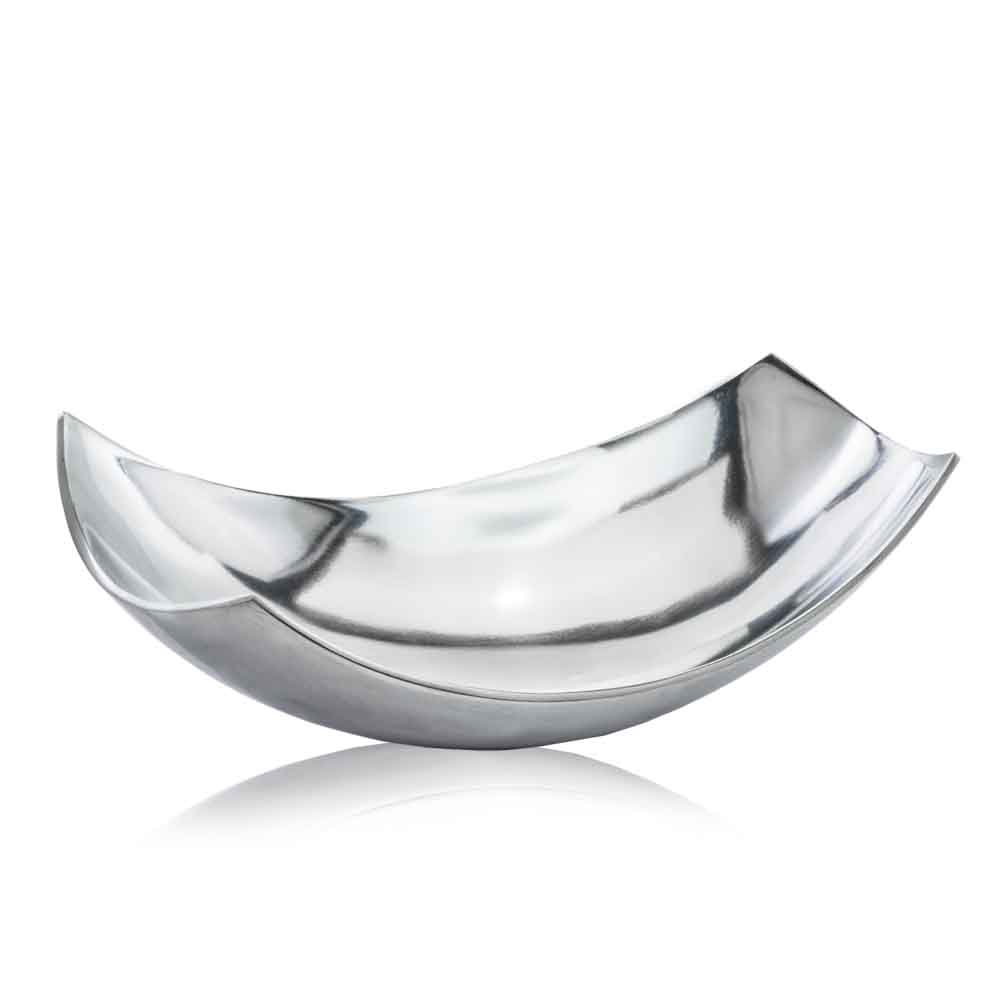 5" Silver Buffed Aluminum Decorative Bowl