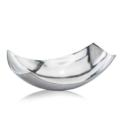 5" Silver Buffed Aluminum Decorative Bowl HomeRoots