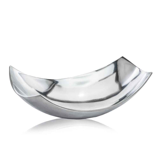 5" Silver Buffed Aluminum Decorative Bowl HomeRoots