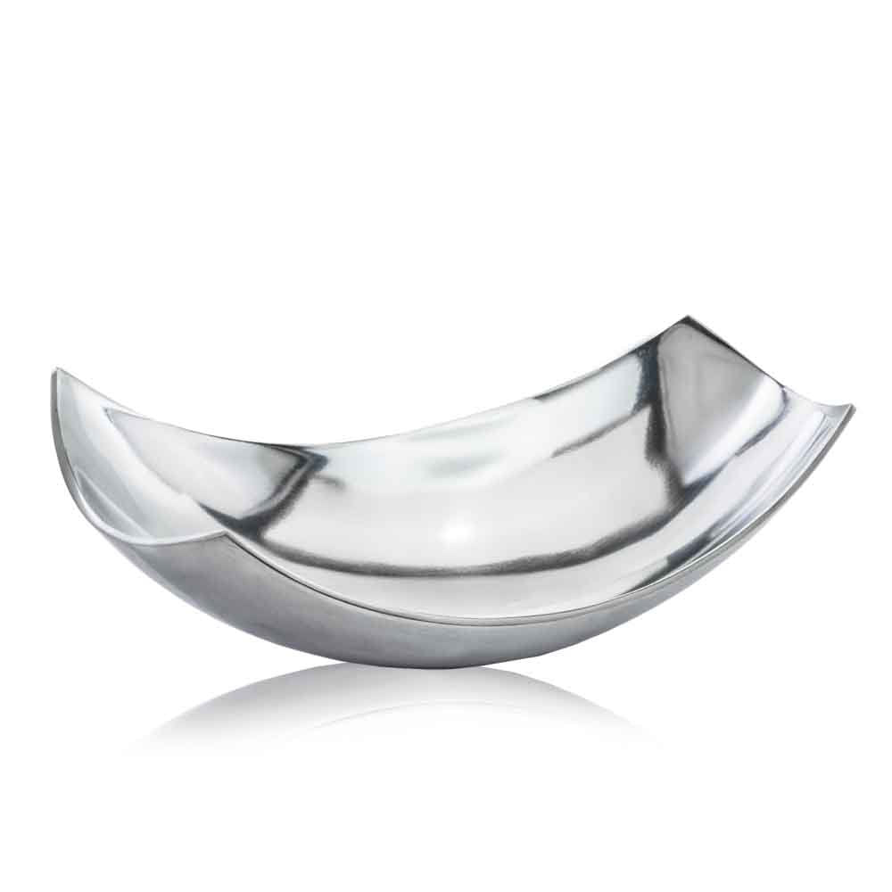 5" Silver Buffed Aluminum Decorative Bowl HomeRoots
