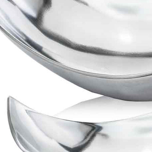 5" Silver Buffed Aluminum Decorative Bowl HomeRoots