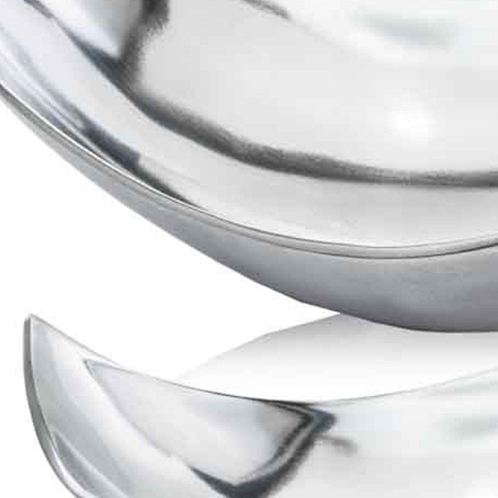 5" Silver Buffed Aluminum Decorative Bowl HomeRoots