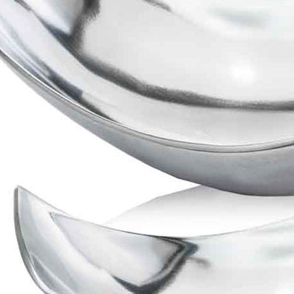 5" Silver Buffed Aluminum Decorative Bowl HomeRoots