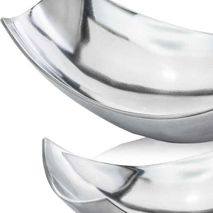 5" Silver Buffed Aluminum Decorative Bowl HomeRoots