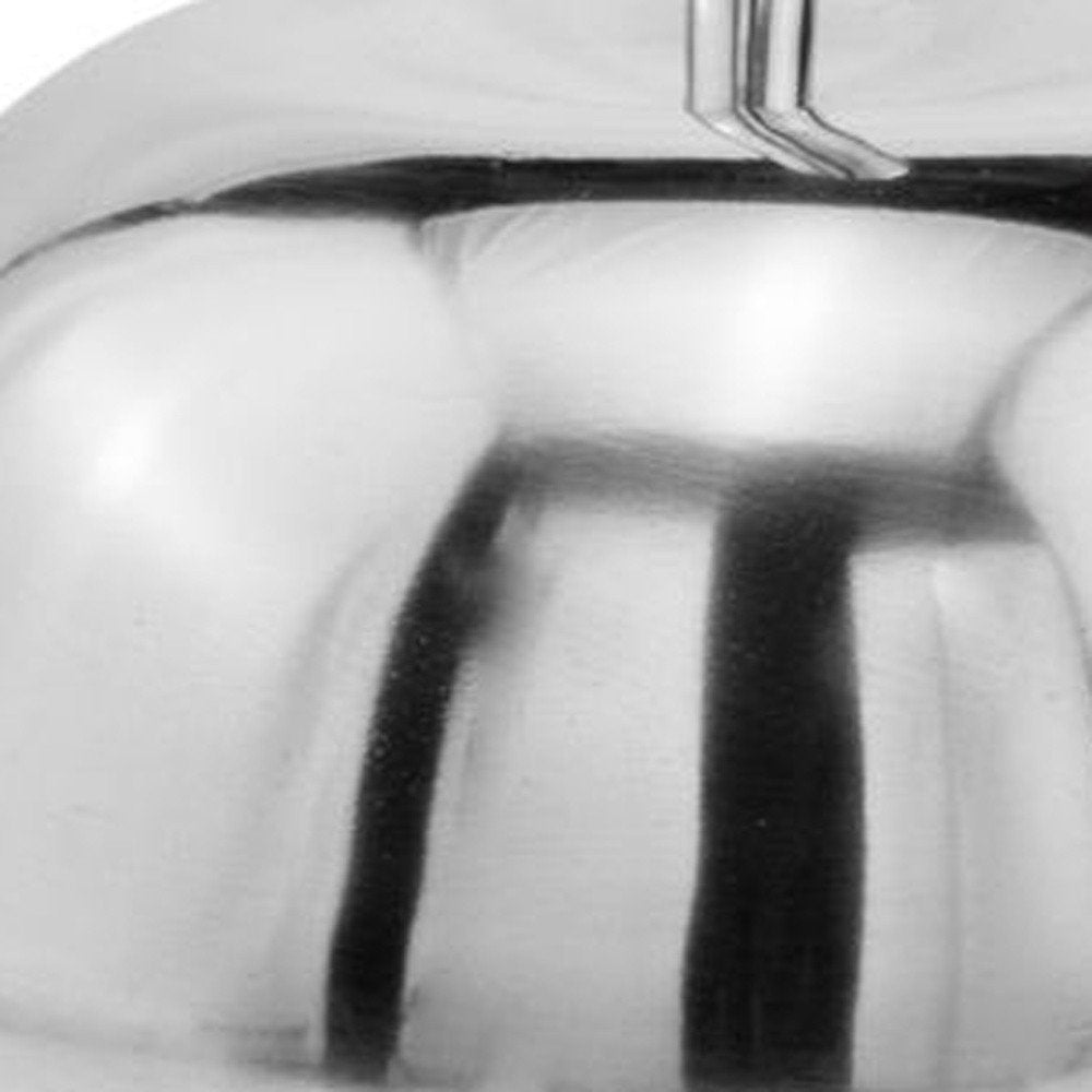 11" Silver Buffed Aluminum Decorative Apple Tabletop Sculpture HomeRoots