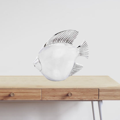 6" Silver Buffed Aluminum Tabletop Sculpture HomeRoots
