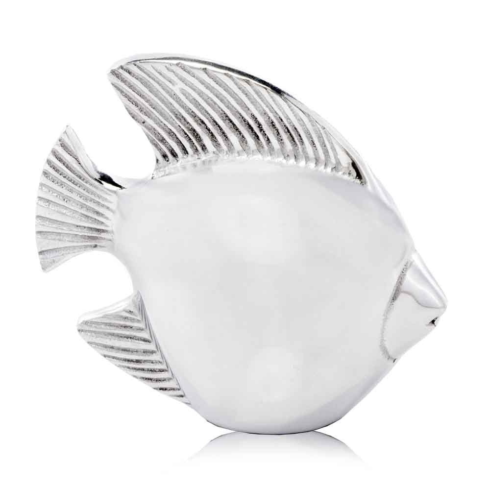 6" Silver Buffed Aluminum Tabletop Sculpture - FurniFindUSA