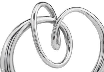 17" Silver Buffed Aluminum Modern Abstract Tabletop Sculpture HomeRoots