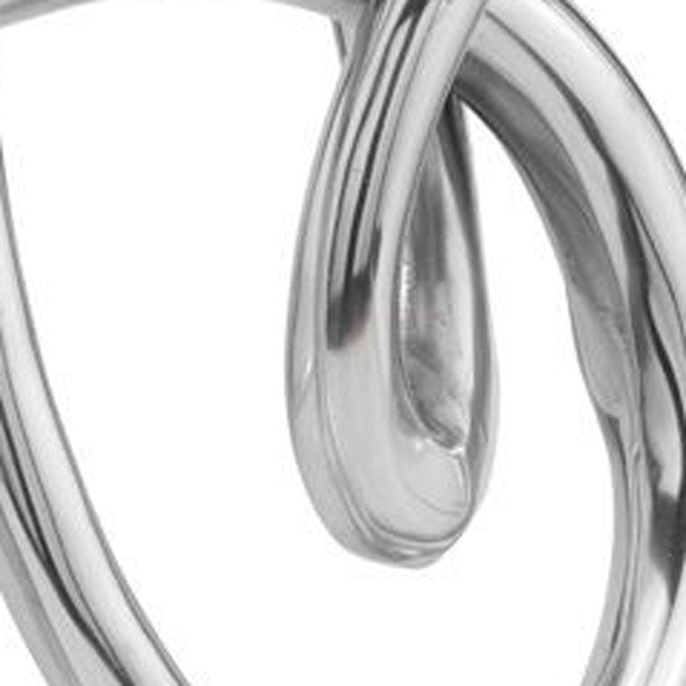 17" Silver Buffed Aluminum Modern Abstract Tabletop Sculpture HomeRoots