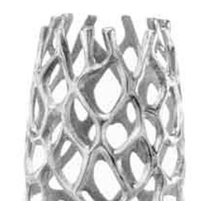 47" Aluminum Silver Twigs Cylinder Floor Vase HomeRoots