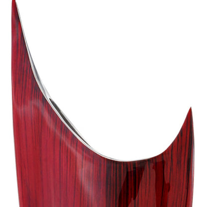 18" Red Aluminum Pointy Table Vase HomeRoots