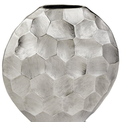 12" Silver Aluminum Cylinder Table Vase HomeRoots