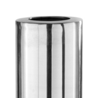 40" Silver Aluminum Cylindrical Floor Vase HomeRoots