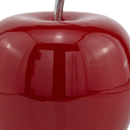 11" Red and Silver Aluminum Decorative Apple HomeRoots