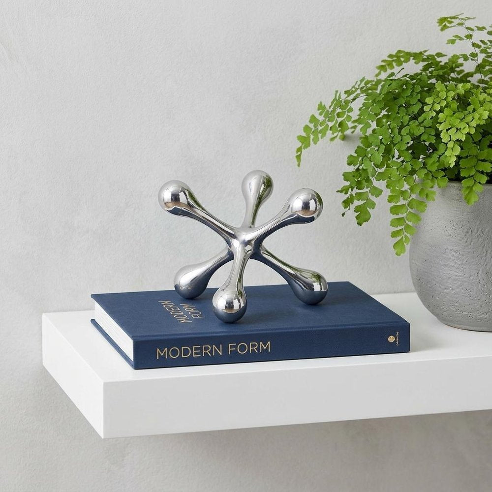 12" Silver Finish Extra Large Decorative Jack HomeRoots