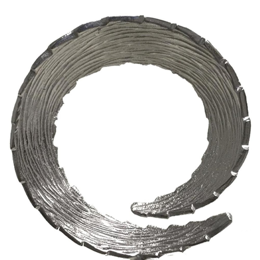 17" Black and Silver Marble and Aluminum Tabletop Sculpture HomeRoots