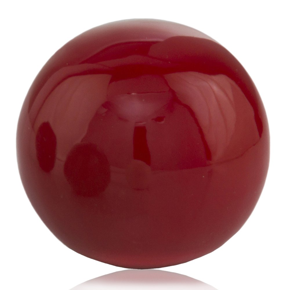Set of Two 3" Red Aluminum Decorative Orbs HomeRoots