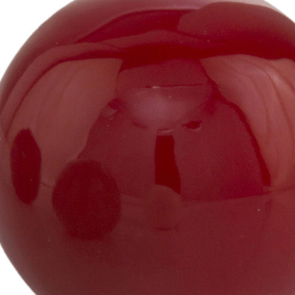 Set of Two 3" Red Aluminum Decorative Orbs HomeRoots
