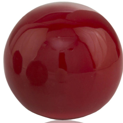Set of Two 3" Red Aluminum Decorative Orbs HomeRoots