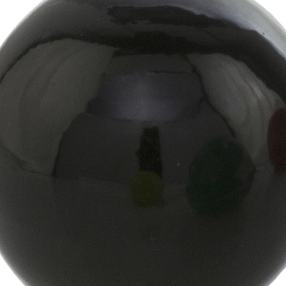3" Black Enameled Aluminum Decorative Sphere HomeRoots