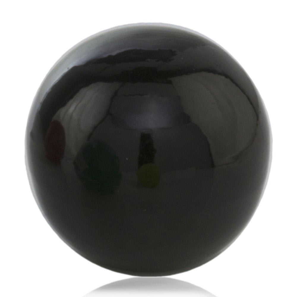 3" Black Enameled Aluminum Decorative Sphere HomeRoots