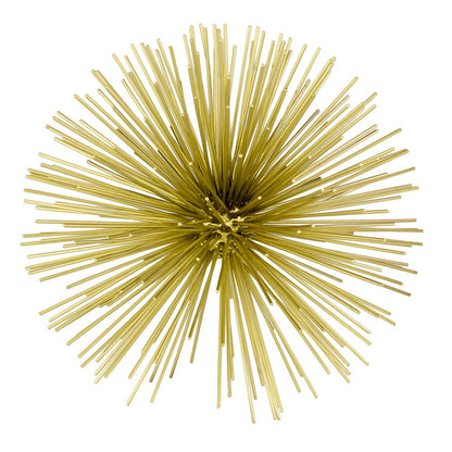 8" Gold Metal Sea Urchin Spiky Sphere HomeRoots