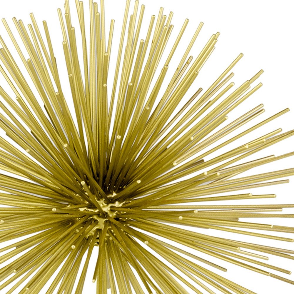 8" Gold Metal Sea Urchin Spiky Sphere HomeRoots