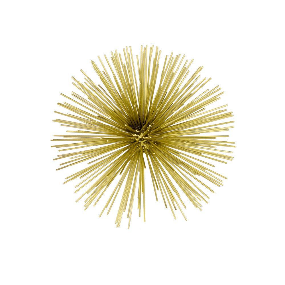 8" Gold Metal Sea Urchin Spiky Sphere HomeRoots