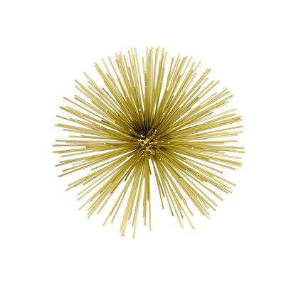 8" Gold Metal Sea Urchin Spiky Sphere HomeRoots