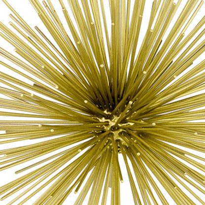 8" Gold Metal Sea Urchin Spiky Sphere HomeRoots