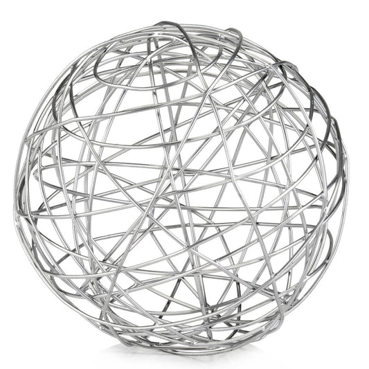 7" X 7" X 7" Silver Large Wire Sphere HomeRoots