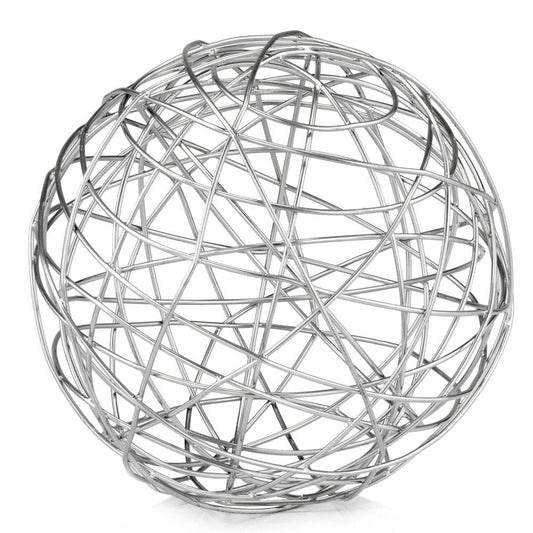 7" X 7" X 7" Silver Large Wire Sphere HomeRoots