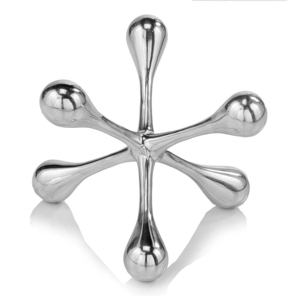 12" Silver Finish Extra Large Decorative Jack HomeRoots