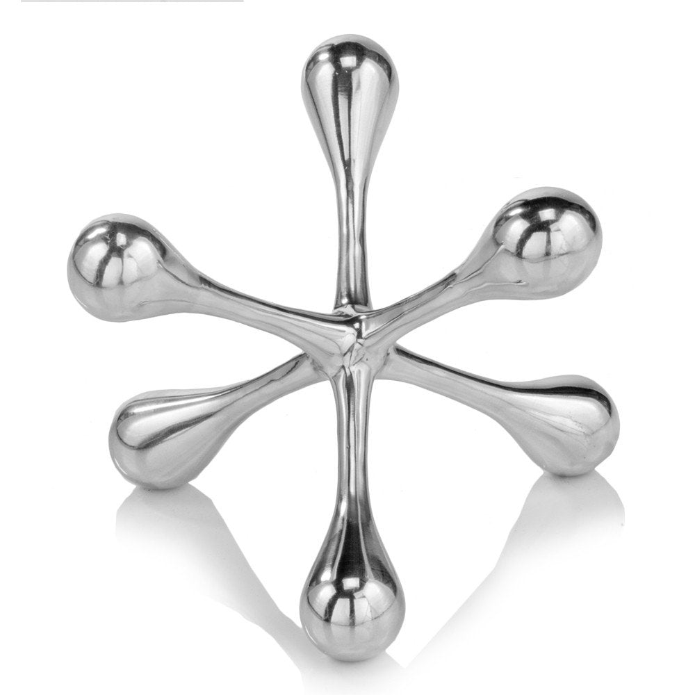 12" Silver Finish Extra Large Decorative Jack HomeRoots