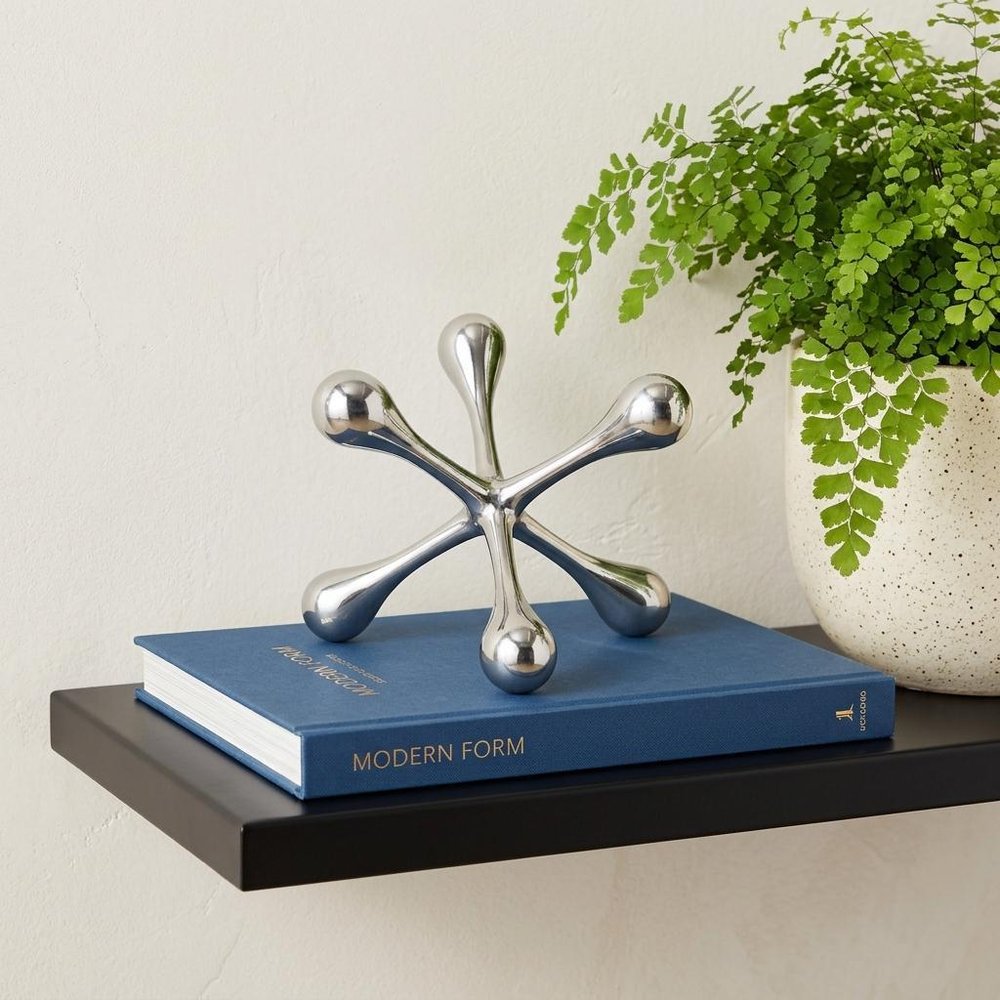 12" Silver Finish Extra Large Decorative Jack HomeRoots