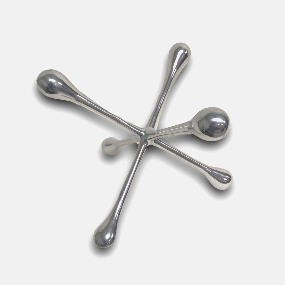 12" Silver Finish Extra Large Decorative Jack HomeRoots