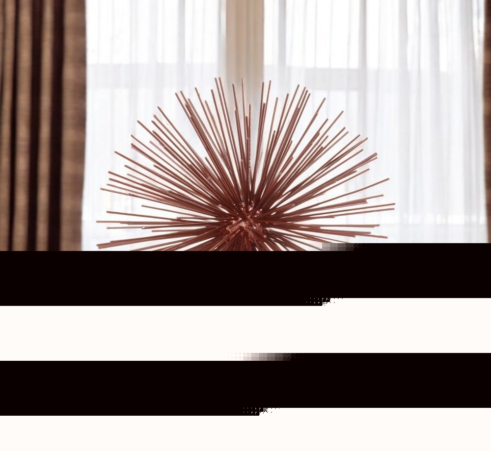 8" Red Spiked Iron Decorative Orb Tabletop Sculpture HomeRoots
