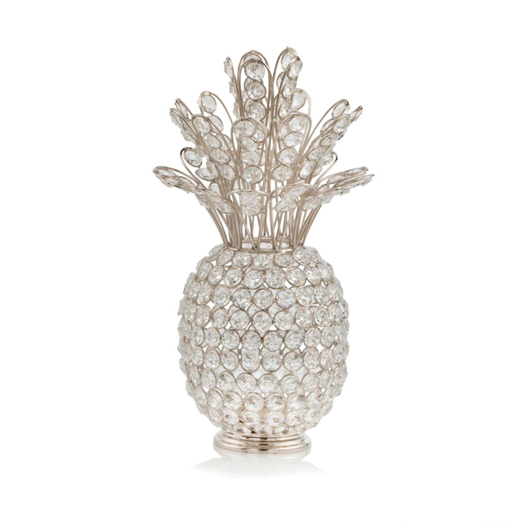 13" Silver Metal Decorative Pineapple HomeRoots