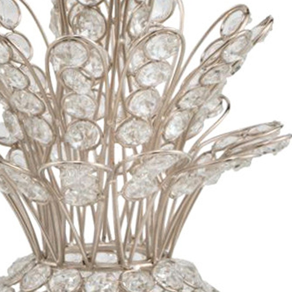 13" Silver Metal Decorative Pineapple HomeRoots